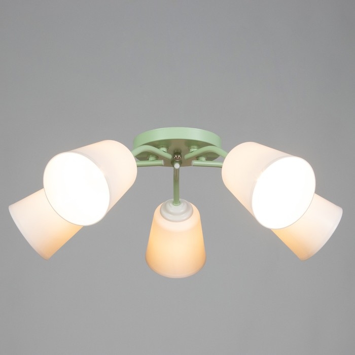 Люстра Люстра "Онлайн" (цил.) 5х15Вт Е27 МОДЕЛЬ:BR 00284 мятный 52х52х15см