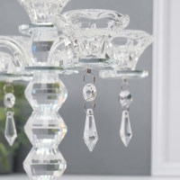 Подсвечник стекло на 5 свечей "Канделябр" 19х23х23 см