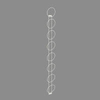 Полоса для шапок настенная, 17&times;160 см, 8 карманов, цвет белый