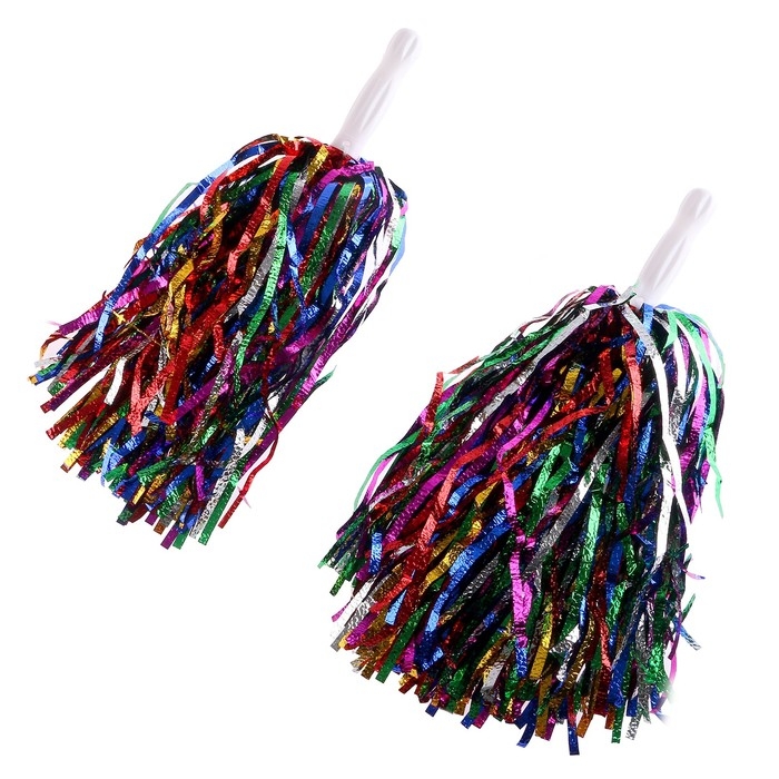 Помпоны, цвет радужный, набор 2 шт.