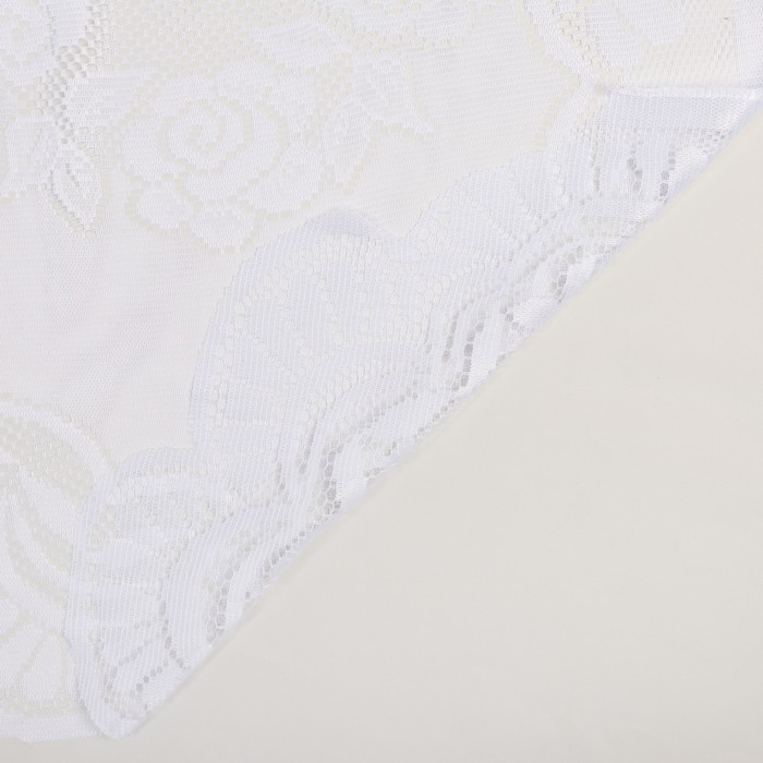 Занавеска со шторной лентой 470х165 см, цвет белый, 100% полиэстер