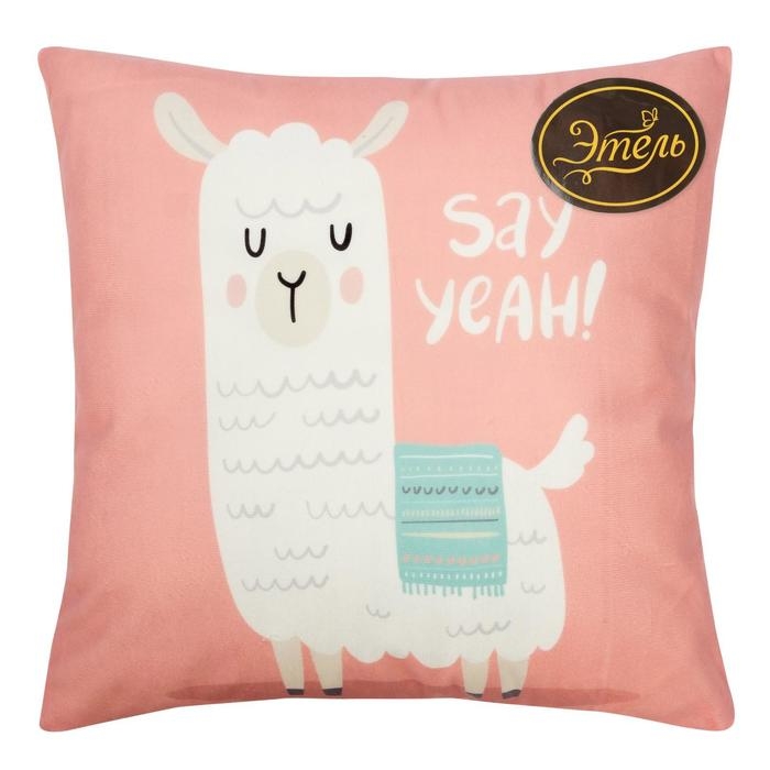 Наволочка декоративная Этель &laquo;Лама&raquo; 40х40 см, велюр