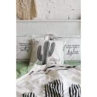 Постельное бельё "Этель" 2 сп Кактус 175х215 см, 200х220 см, 50х70+3 см - 2 шт