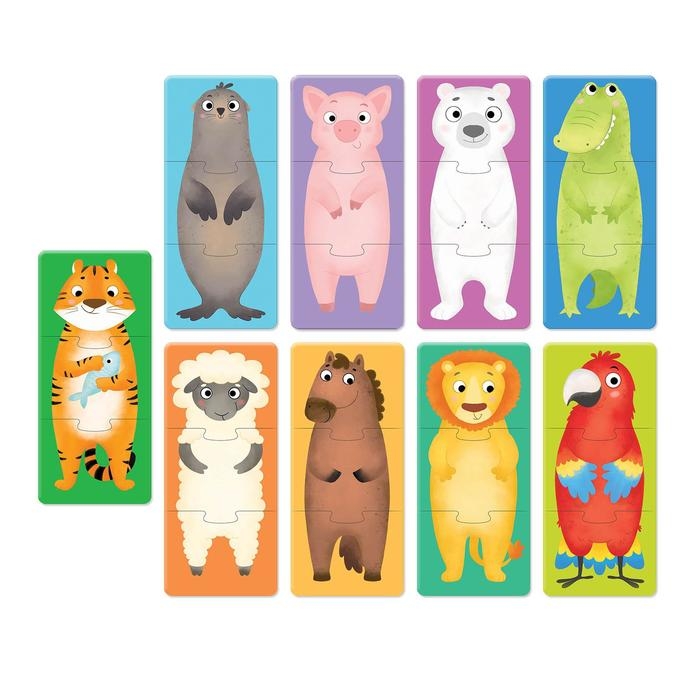 Пазлы 3 в 1 &laquo;Собирай и меняй: Животные&raquo;, 9 пазлов, 27 деталей