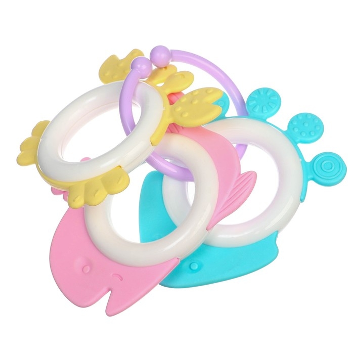 Набор погремушек &laquo;Беби&raquo;, с эластичными элементами, 12 шт., Крошка Я