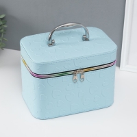 Шкатулка кожзам с зеркалом "Сердца" св-голубая набор 3 шт 19х10,5х10,5 21х13х14 15х23х17 см Шкатулка кожзам с зеркалом "Сердца" св-голубая набор 3 шт 19х10,5х10,5 21х13х14 15х23х17 см