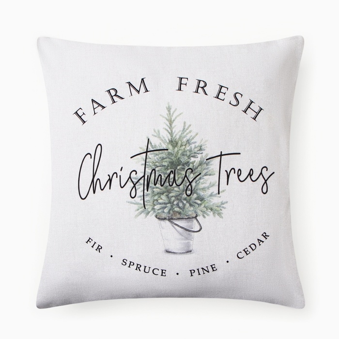 Наволочка декоративная "Этель" Christmas trees 40х40&plusmn;4 см, 100% хлопок
