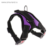 Шлейка К7 мягкая светоотражающая, размер S, ОГ 44-55 см, вес 5-9 кг, фиолетовая Шлейка К7 мягкая светоотражающая, размер S, ОГ 44-55 см, вес 5-9 кг, фиолетовая