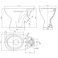 Унитаз компакт ЛЗСФ "Универсал NEW 45", нижняя подводка, косой выпуск, сиденье, кнопка Унитаз компакт ЛЗСФ "Универсал NEW 45", нижняя подводка, косой выпуск, сиденье, кнопка