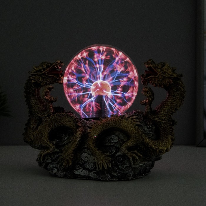 Плазменый шар Плазменый шар "Драконы" золото 23х12х18 см RISALUX