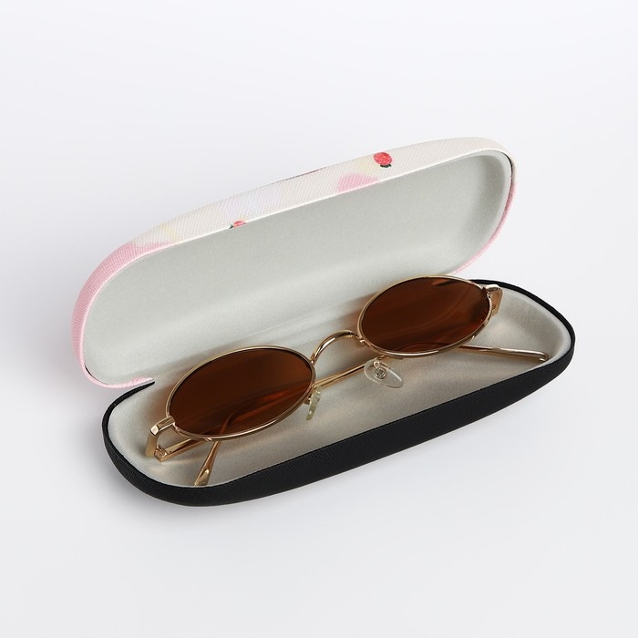 Футляр для очков на хлопушке, длина 16 см, цвет розовый Футляр для очков на хлопушке, длина 16 см, цвет розовый