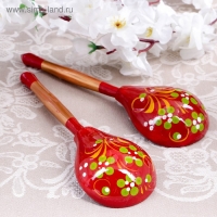 Ложка «Краснушка», столовая, 19×6 см, хохлома, микс Ложка «Краснушка», столовая, 19×6 см, хохлома, микс