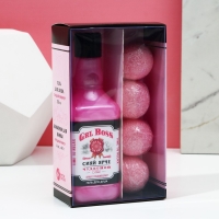 Новогодний подарочный набор косметики &laquo;Сияй ярче&raquo;, гель для душа во флаконе виски 250 мл и бомбочки для ванны 4 х 40 г, Новый Год