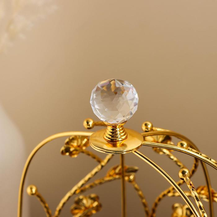 Подставка для десертов круглая «Алюр», 22×22×26 см, цвет металла золотой Подставка для десертов круглая «Алюр», 22×22×26 см, цвет металла золотой