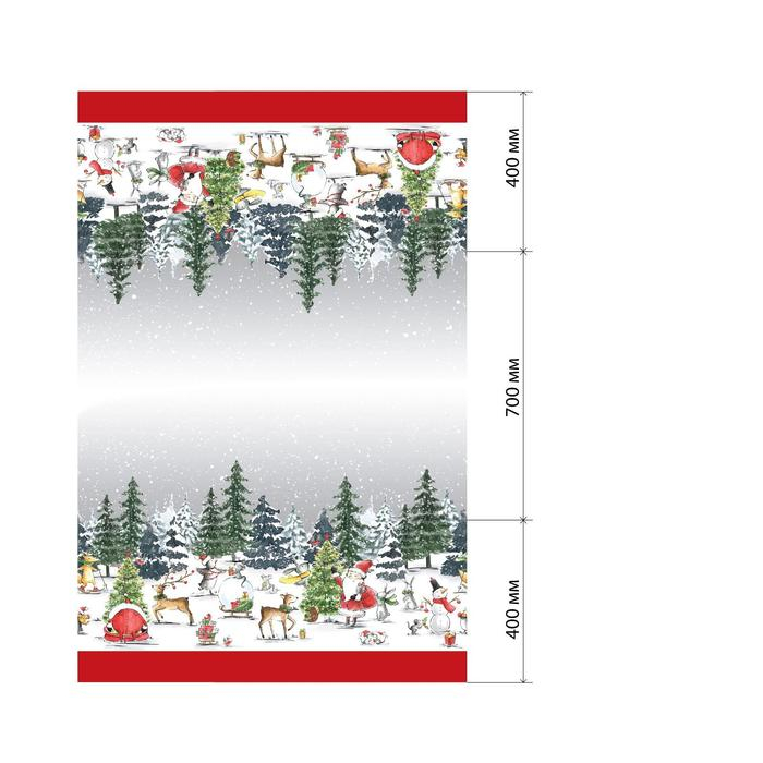 Скатерть "Этель" Праздник в лесу 147х220 см с ГМВО,100% хл,саржа 190гр/м2