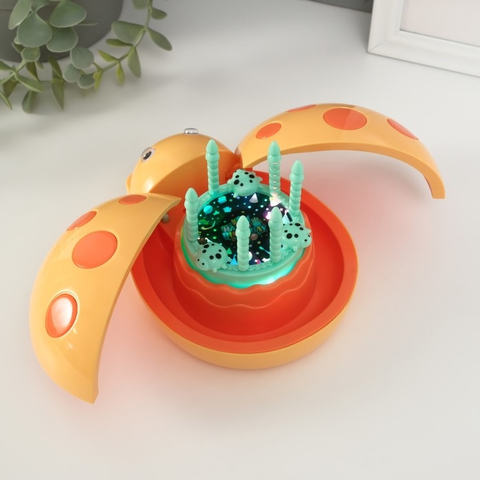 Шкатулка музыкальная механическая Шкатулка музыкальная механическая "Божья коровка" жёлтая 12х15х8,5 см