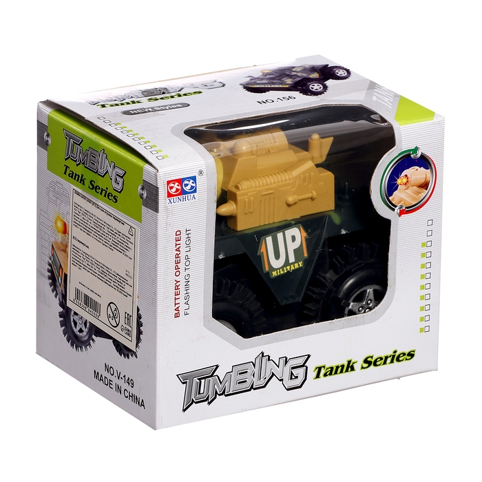 Машина-перевертыш &laquo;Танк&raquo;, работает от батареек, цвета МИКС