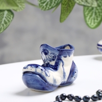 Сувенир "Башмак", 12 х 6см, гжель, фарфор Сувенир "Башмак", 12 х 6см, гжель, фарфор