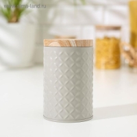 Банка для сыпучих продуктов &laquo;Сканди&raquo;, 430 мл, 11,5&times;7,3 см, цвет серый