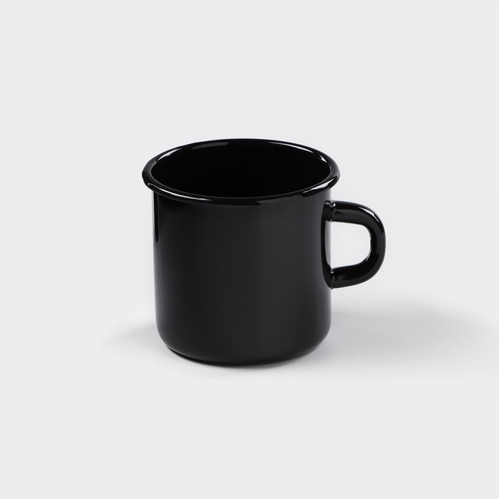 Кружка эмалированная, 400 мл, цвет чёрный Кружка эмалированная, 400 мл, цвет чёрный