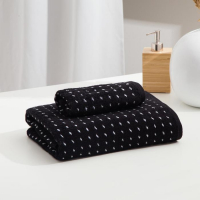 Полотенце махровое Этель ЧБ «Пунктир», пестроткань, 70х130 см Полотенце махровое Этель ЧБ «Пунктир», пестроткань, 70х130 см