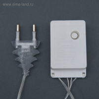 Гирлянда &laquo;Нить&raquo; 4 м с насадками &laquo;Звезда&raquo;, IP20, прозрачная нить, 20 LED, свечение тёплое белое, 8 режимов, 220 В