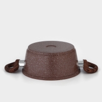 Кастрюля Доляна &laquo;Брауни&raquo;, 2 л, d=20 см, h=9 см, стеклянная крышка, антипригарное покрытие, индукция