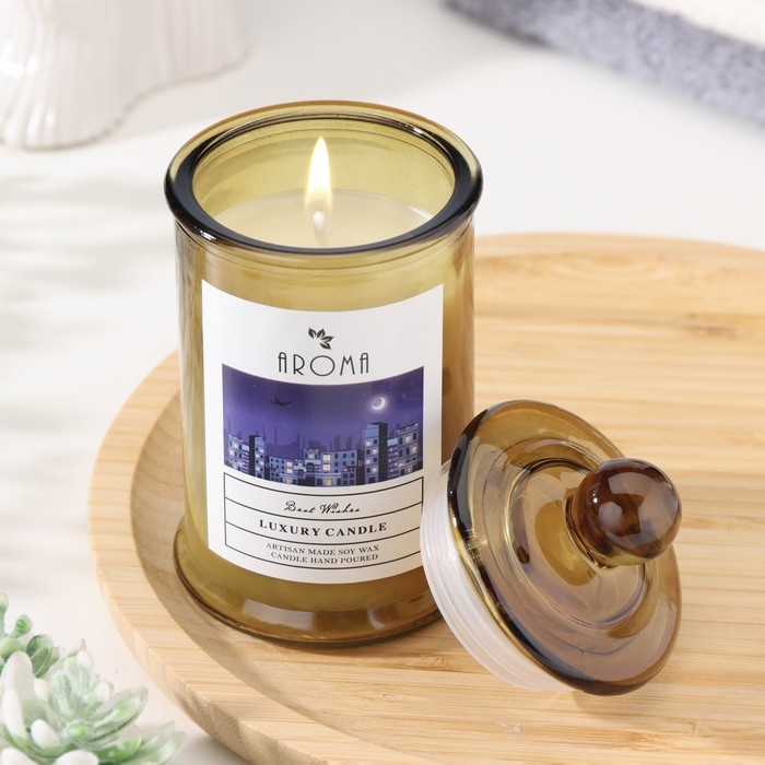 Свеча ароматическая в банке Свеча ароматическая в банке "Сладкая ваниль", 40ч, 95 гр, в коробке