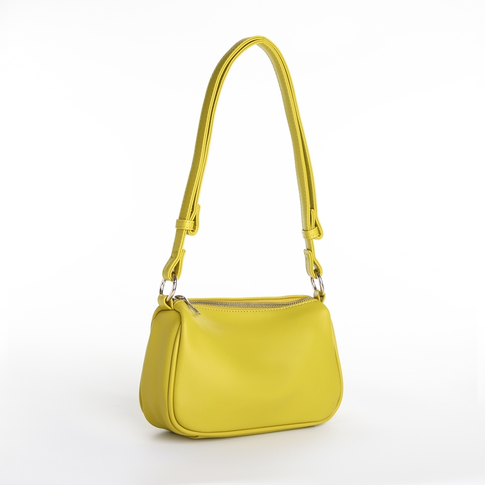 Сумка женская кросс-боди на молнии, цвет салатовый