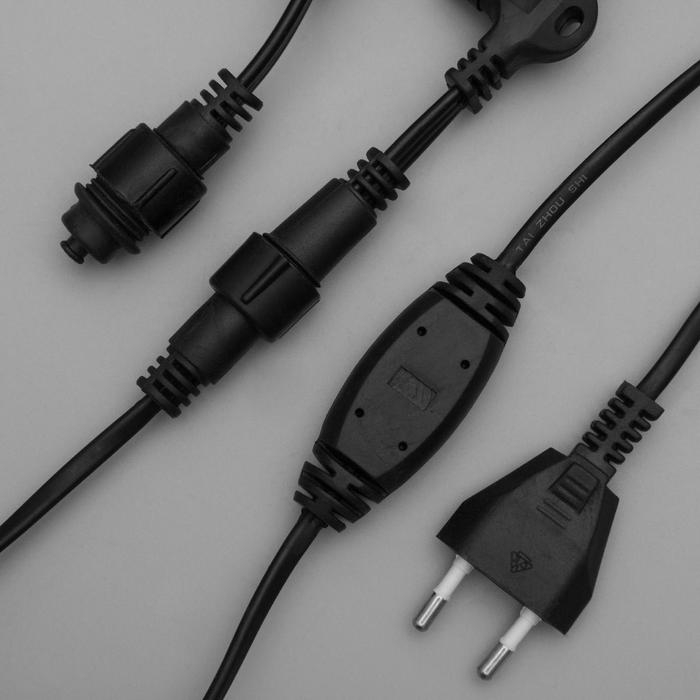 Гирлянда &laquo;Занавес&raquo; 2 &times; 9 м, IP44, УМС, тёмная нить, 1800 LED, свечение мульти, 220 В