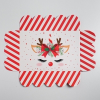 Коробка подарочная с PVC крышкой &laquo;Подарок&raquo;, 20 х 30 х 8 см, Новый год