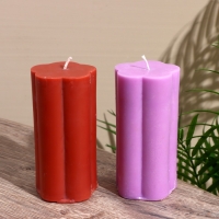 Свеча "Цветок" 6х6х12 см, соевый воск МИКС Свеча "Цветок" 6х6х12 см, соевый воск МИКС