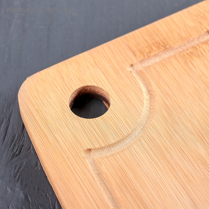 Доска разделочная Доляна «Бамбуковый лес», бамбук, 28×18 см Доска разделочная Доляна «Бамбуковый лес», бамбук, 28×18 см