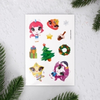 Блокнот - гравюра на новый год «Новогодняя сказка», 10 листов, лист наклеек Блокнот - гравюра на новый год «Новогодняя сказка», 10 листов, лист наклеек