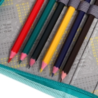 Пенал 1 секция, 115 х 205 мм, с наполнением 16 предметов, Calligrata "Котики" ламинированный картон, 30П26/set