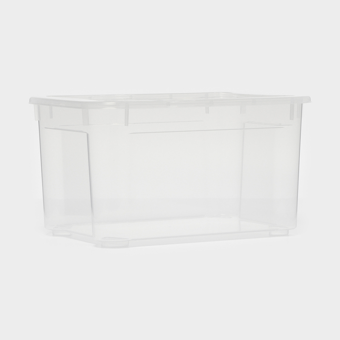 Ящик для хранения с крышкой &laquo;Кристалл XS Plus&raquo;, 16 л, 38,9&times;27,5&times;21,5 см, цвет прозрачный