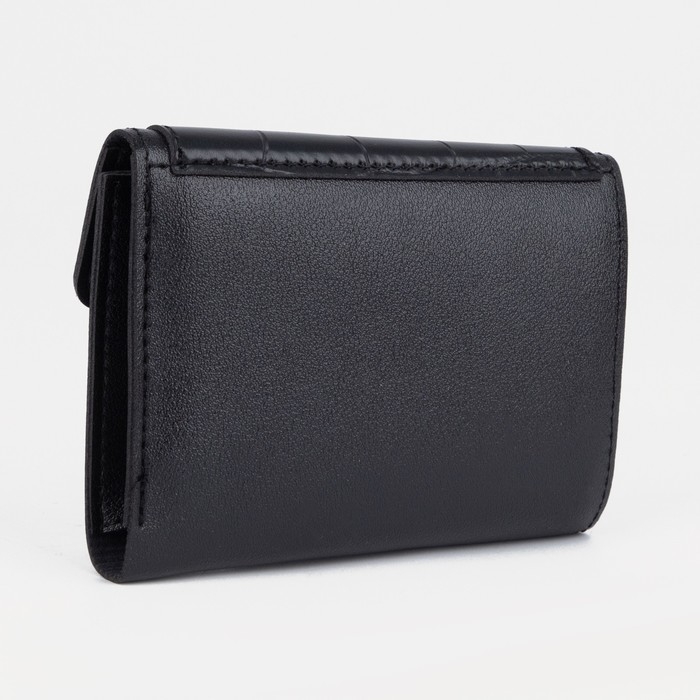 Кошелёк женский на кнопке, цвет чёрный Кошелёк женский на кнопке, цвет чёрный