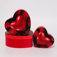 Набор коробок 3 в 1 Сердца 22*20*9/19*17*7,5/16*13,5*6 см Набор коробок 3 в 1 Сердца 22*20*9/19*17*7,5/16*13,5*6 см