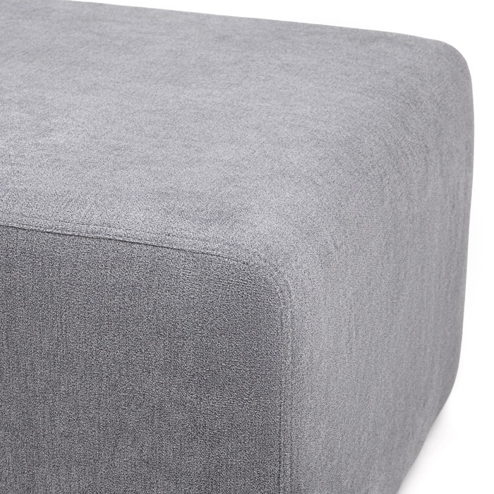 Пуф "Варшава" велюр Happy 996 серый 70х68х45