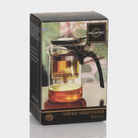 Чайник стеклянный заварочный Magistro «Мантана», 900 мл, с пластиковым ситом Чайник стеклянный заварочный Magistro «Мантана», 900 мл, с пластиковым ситом