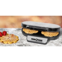 Вафельница электрическая Clatronic WA 3745, 1200 Вт, бельгийские вафли, серебристая Вафельница электрическая Clatronic WA 3745, 1200 Вт, бельгийские вафли, серебристая