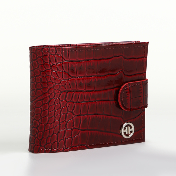 Кошелёк женский на кнопке, TEXTURA, отдел для карт, монет, цвет бордовый Кошелёк женский на кнопке, TEXTURA, отдел для карт, монет, цвет бордовый