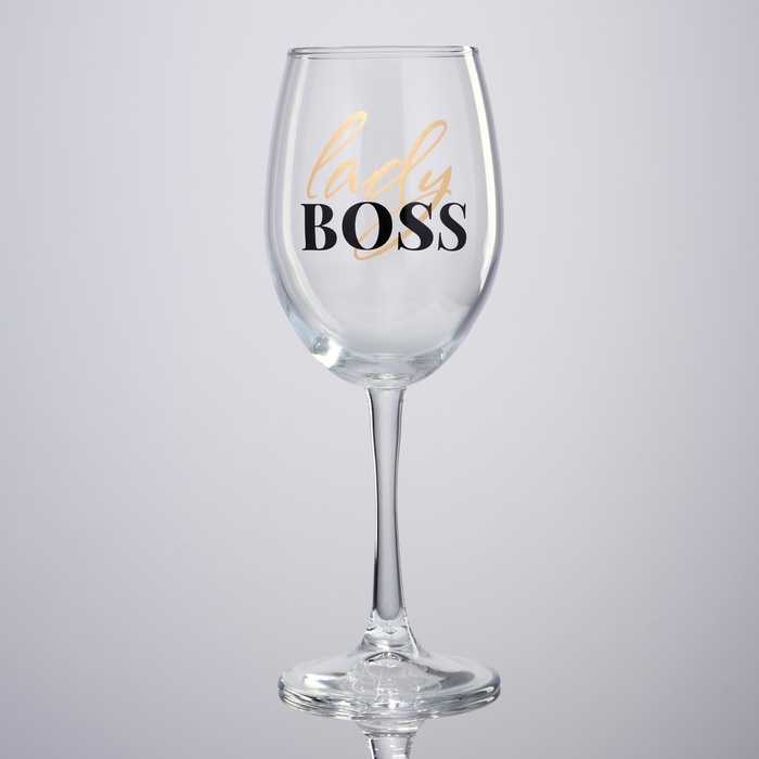 Бокал для вина на День матери &laquo;Lady boss&raquo;, 360 мл