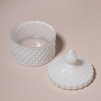 Органайзер для хранения, 1 секция, с крышкой, d = 8,3 &times; 10,5 см, цвет белый