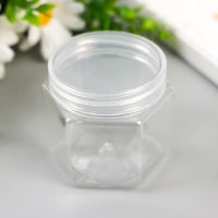 Баночка для скрапбукинга пластик "Грани" 110 мл прозрачная 5,5х6,5х6,5 см Баночка для скрапбукинга пластик "Грани" 110 мл прозрачная 5,5х6,5х6,5 см