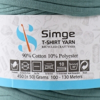 Трикотажная пряжа вторичная 90% хлопок,10% п/э, 100м/450&plusmn;50 гр (полынь) МИКС