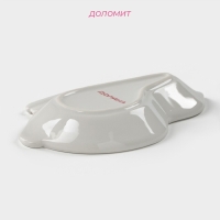 Блюдо Доляна &laquo;Зайка в золотом&raquo;, 15,5&times;11&times;2,5 см, цвет белый