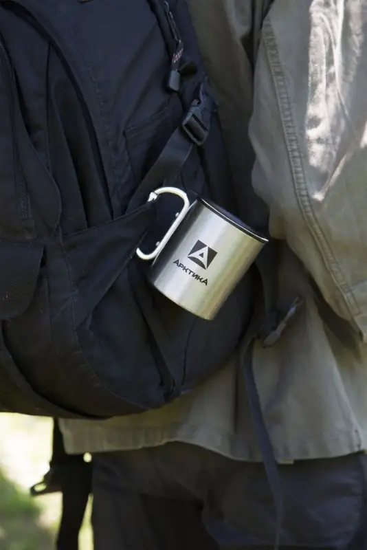 Термокружка с карабином &laquo;Арктика 300&raquo;, стальная