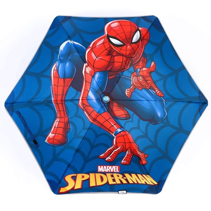 Зонт детский. Человек паук, синий, 6 спиц d=90 см Зонт детский. Человек паук, синий, 6 спиц d=90 см