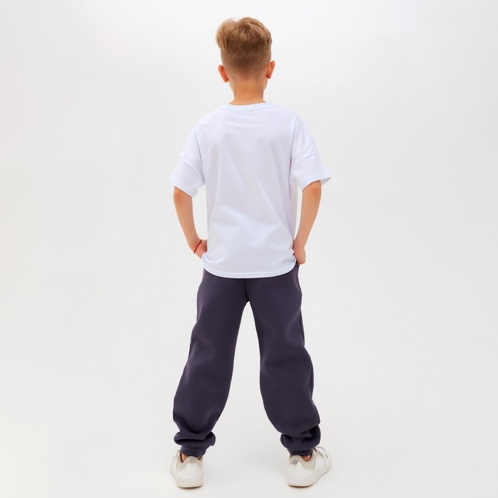 Футболка детская MINAKU Colors, цвет белый/голубой, рост 116 Футболка детская MINAKU Colors, цвет белый/голубой, рост 116